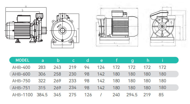Tehnički crtež i dimenzije – AHB-600