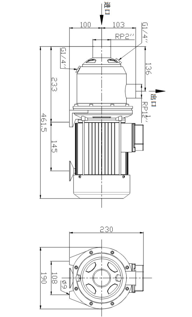 Tehnički crtež i dimenzije – AHM-1603T