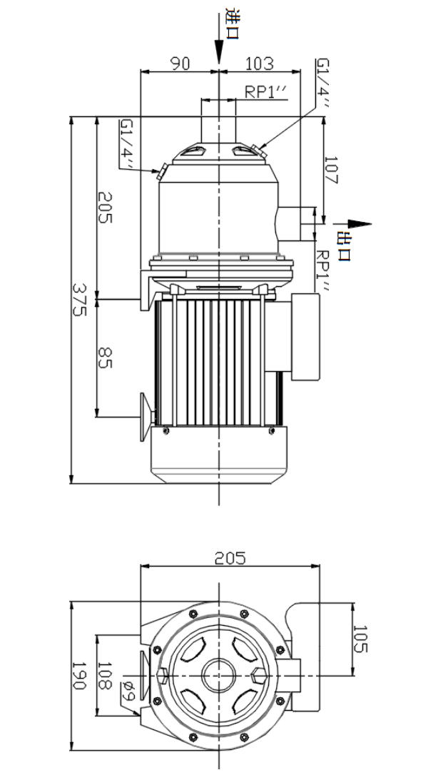 Tehnički crtež i dimenzije – AHM-203