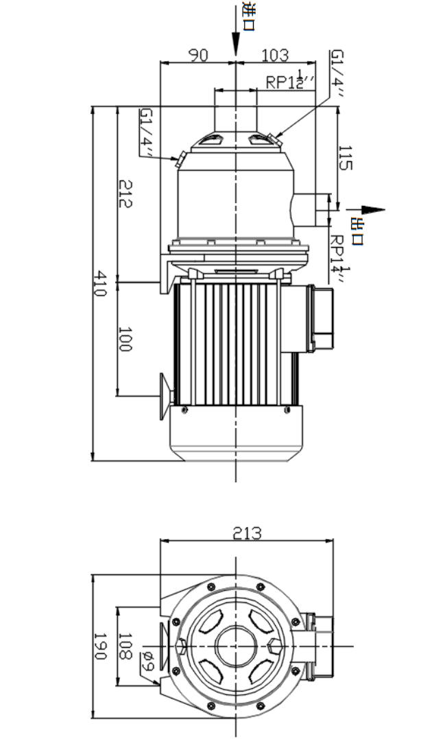 Tehnički crtež i dimenzije – AHM-803T