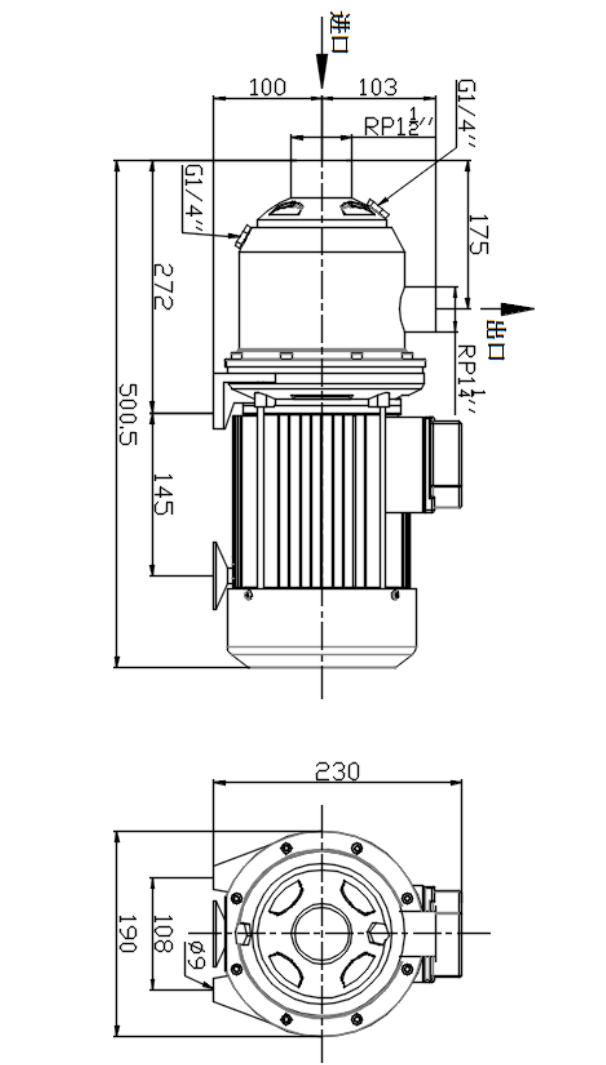 Tehnički crtež i dimenzije – AHM-804T