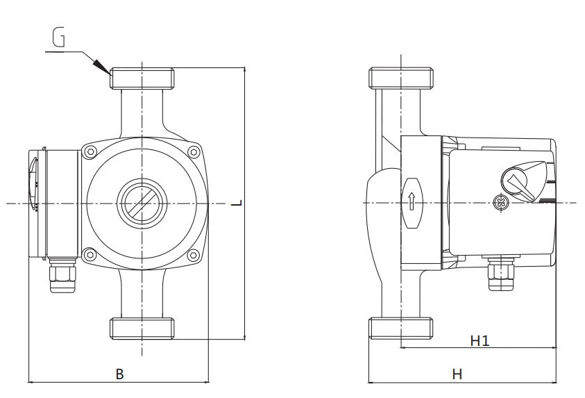 Tehnički crtež i dimenzije – Basic 25-12S(500W)