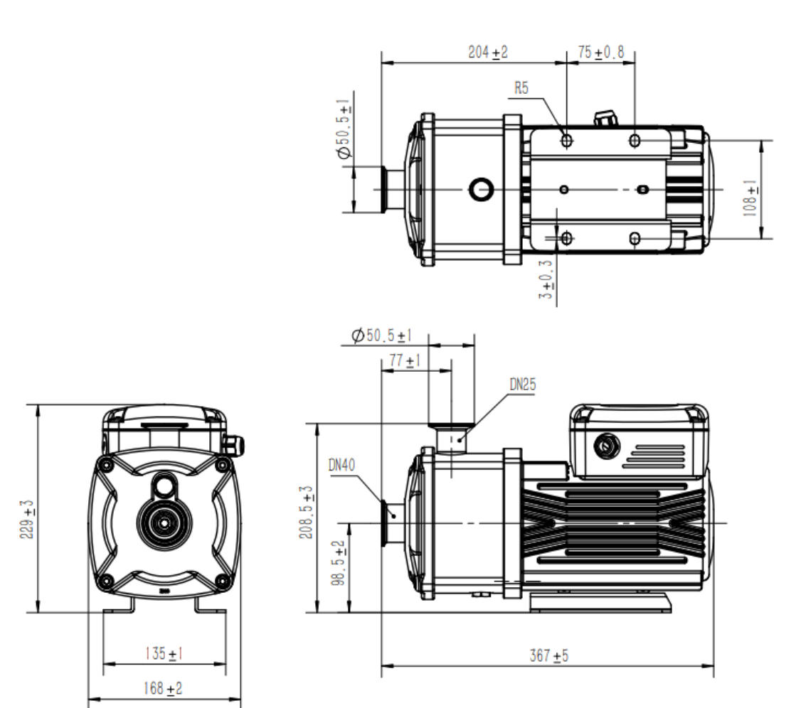 Tehnički crtež i dimenzije – EPS25-30NC