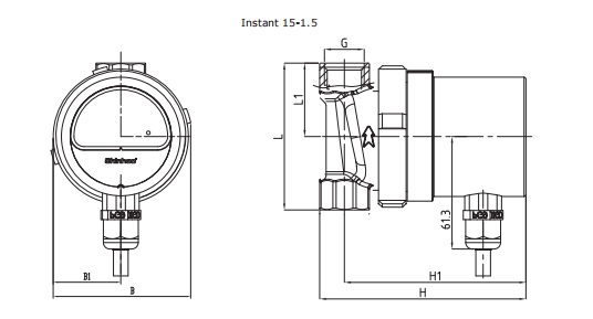 Tehnički crtež i dimenzije – Instant 15-1.5