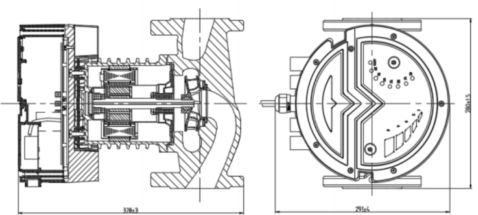 Tehnički crtež i dimenzije – Mega S 50-10F