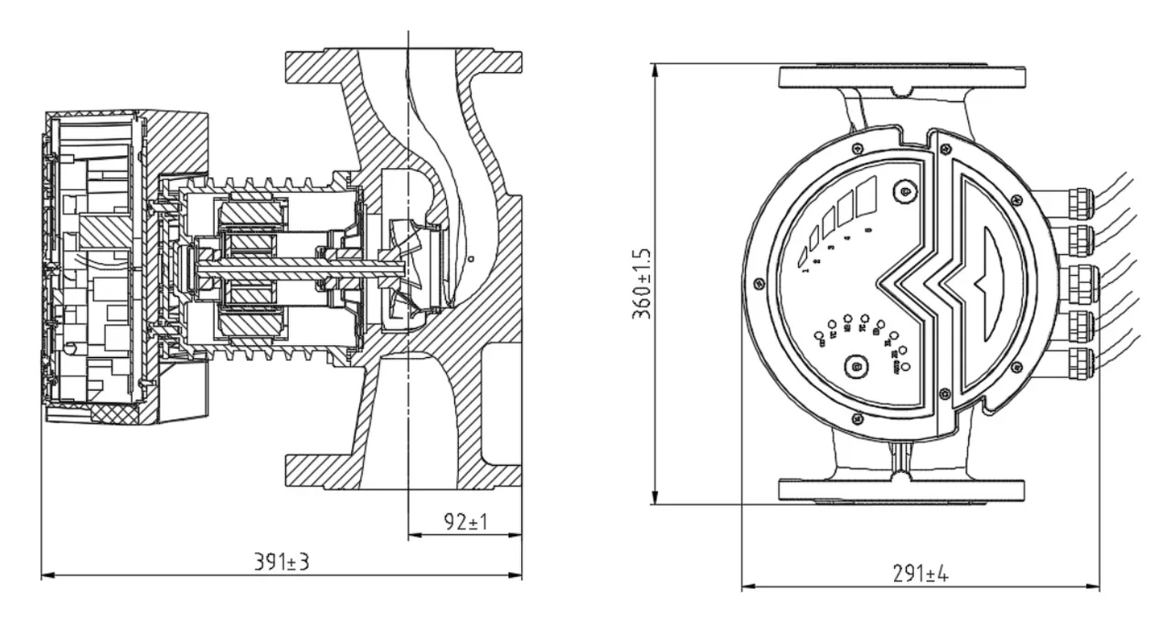 Tehnički crtež i dimenzije – Mega S 80-6F