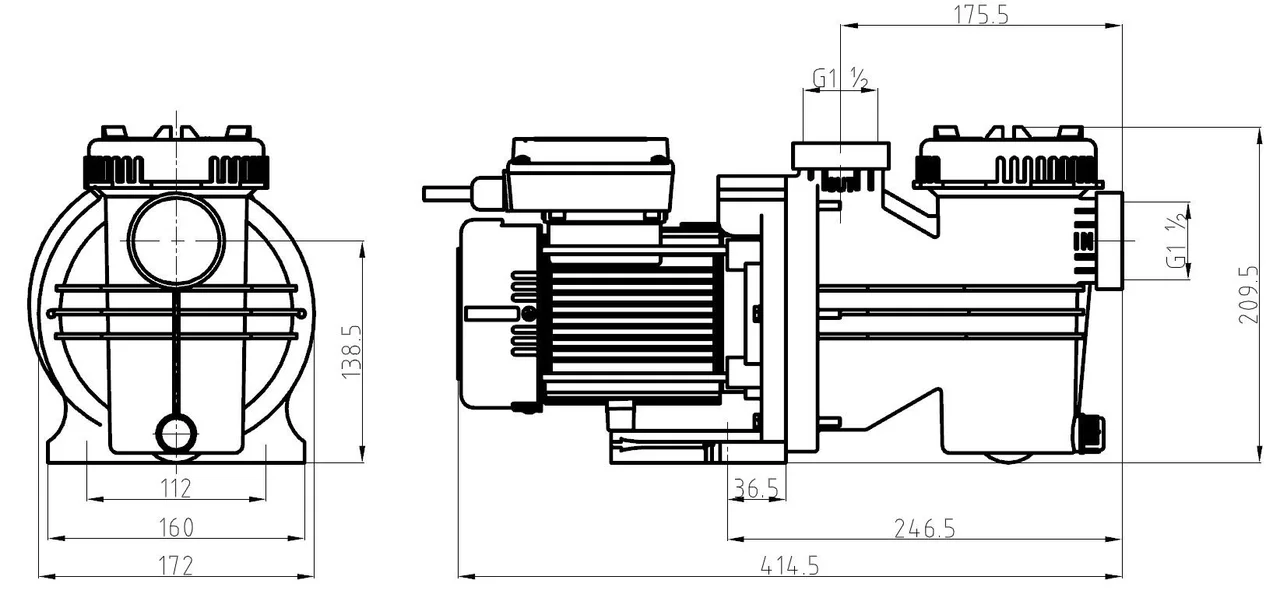 Tehnički crtež i dimenzije – SP-8000A